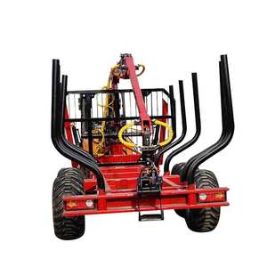 Высокоэффективный, экономичный, reboque grua com garra para toras, бревенчатый вагон с крановым захватом, деревянный прицеп с краном - Product Image 3