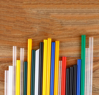 Pailles en plastique jetables pour Bubble Tea, Smoothies, Milkshakes et Boissons Boba