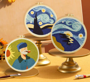 OEM ODM Kits de crochet de verrouillage personnalisés DIY pour enfants débutants artisanat tricot point de croix <span class=keywords><strong>Kit</strong></span> de broderie poinçon aiguille <span class=keywords><strong>Kit</strong></span> de démarrage - Product Image 2