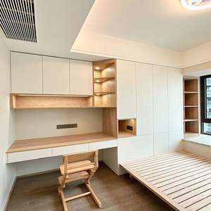 Lit en tatami en bois de style japonais, meubles en bois - Product Image 4