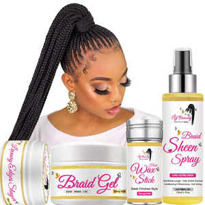 Non White Luxury Edges Slayer Marque privée Contrôle des bords Tenue extrême avec brosse de contrôle des bords Ensemble de produits de coiffure - Product Image 1