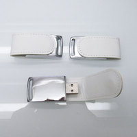 Memoria USB de Cuero PU de Capacidad Real al por Mayor, 16GB con Logotipo Personalizado, USB 2.0 3.0, Pendrive de 32GB