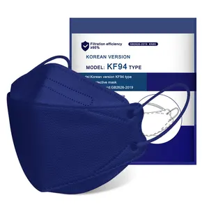 Máscara facial kn95mask, máscara para venda, adulta, confortável, coreana, em formato de peixe, descartável