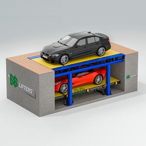 Motor de bajo ruido y cadena impulsada por pisos dobles/triples elevadores de parque de vehículos de pozo Sistema de estacionamiento Vertical de coche subterráneo - Product Image 1