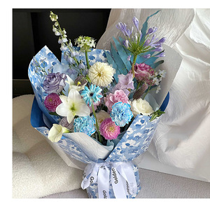 New <strong>Design</strong> Waterproof PE Virgin <strong>Printed</strong> Flower <strong>Wrapping</strong> <strong>Paper</strong> Gift Package Florist Materials Bouquet Film Korean Style - Product Image 3