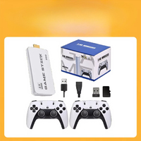 Nouvelle console de jeu portable avec 2 manettes, console de jeu vidéo, mini stick de jeu, 4K, plus de 20000 jeux rétro, sortie TV HD