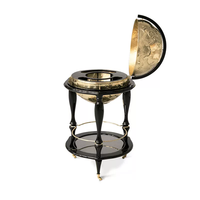 Meuble bar globe vintage, élégant et luxueux, chariot à liqueurs rétro, chariot à vin rotatif globe terrestre pour bar à domicile