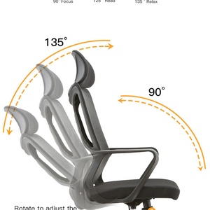 <b>Cheap</b> Executive Mesh Office Chair with Fixed Armrest High Back Swivel Modern Design Ergonomic Adjustable Height Aluminum <b>Frame</b> - Product Image 3