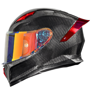 Casco integral de alta Resistencia hecho de equipo de protección de fibra de carbono para carreras de motos y cruceros por carretera - Product Image 1