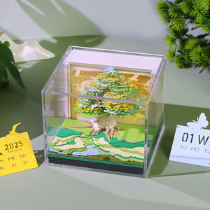 Nuovo Prodotto 2027: Calendario 3D in Carta Illuminato, Regali Natalizi, Fogli Calendario Settimanale, Blocco Note 3D, Arte su Carta per Fai da Te - Product Image 2