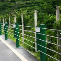 Barrière de sécurité routière en câble métallique, garde-corps flexible pour autoroute, acier Q235, 600g/ Revêtement en zinc, haute résistance aux impacts
