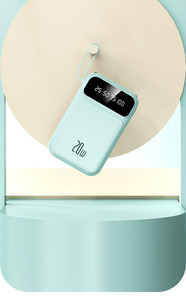 Mini <span class=keywords><strong>Power</strong></span> <span class=keywords><strong>Bank</strong></span> 5000mAh 10000mAh 20000mAh Alta Capacidade Carregamento Rápido com Cabo Fonte de Energia Móvel - Product Image 5