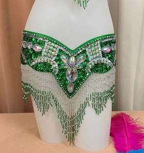 Offre Spéciale Femme perlé Danse Du Ventre Costume D'usure + ceinture 2pc ensemble Dames Danse Du Ventre Costumes de Danse Du Ventre Vêtements - Product Image 6