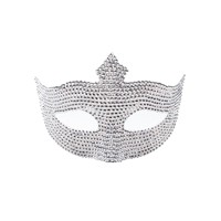 Nouveau Masque Personnalisable Haut de Gamme Orné de Diamants, Best-seller Transfrontalier Europe-Amérique, Idéal pour les Soirées d'Halloween et les Fêtes, Tendance