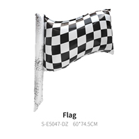 Ballons en feuille de drapeau à carreaux blancs et noirs CYmylar, forme de pneu de voiture, ballons à l'hélium pour la décoration de fête sur le thème des voitures de course