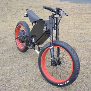 Bicicleta Eléctrica fat ebike, de 72v, 5000w, superbicicleta de 26x4,0, ancho de neumático, con luz delantera y trasera, con claxon
