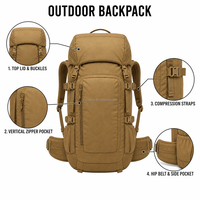 Mochila de Caza Personalizada, Táctica, de Acceso Rápido, con Sistema Molle, Resistente a Desgarros, Ligera, para la Temporada de Caza, Senderismo en el Bosque