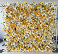 Mur de fleurs artificielles fait main, rose crème, doux et moderne, pour décoration de mariage |   Décor de rêve pour les mariages et les remises de diplômes