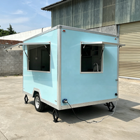 Nouvelle conception de camion de cuisine mobile avec four, construction en fibre de verre, pour café, snacks, hot-dogs, remorque de restauration, norme américaine