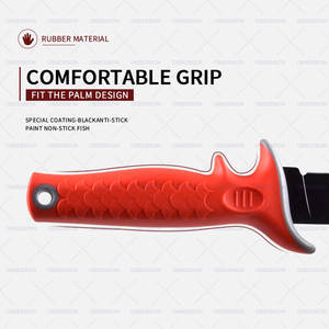 سكين صيد ثابت النصل من الفولاذ المقاوم للصدأ 3CR13 طراز WPK-1833 مع مقبض مطاطي للتخييم والصيد في الهواء الطلق - Product Image 6