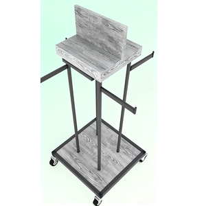 Linh hoạt cán bán lẻ Đơn vị hiển thị đa móc thiết kế di chuyển với bánh hoàn hảo cho các cửa hàng Phụ kiện quần áo - Product Image 4