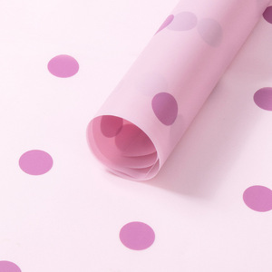 Papier d'emballage pour fleurs à pois et à pois pour la fête de Qixi, papier OPP imperméable, papier d'emballage pour bouquet de fleurs à bulles de cristal - Product Image 6