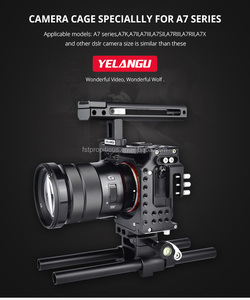 Kit de jaula para cámara en existencia, plataforma de vídeo de aleación de aluminio con mango superior, empuñadura lateral de madera, reemplazo para <span class=keywords><strong>Sony</strong></span> <span class=keywords><strong>A7R</strong></span> <span class=keywords><strong>III</strong></span>/ A7 II/ A7III - Product Image 6