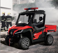 Camion de pompiers 4x4 UTV 500cc EFI automatique, véhicule utilitaire de lutte contre les incendies avec treuil, barre lumineuse de toit, certifié EPA pour les secours agricoles