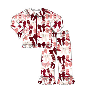 प्रीऑर्डर की बेबी लड़कियों पश्चिमी वाइन गुलाबी काउबॉय ने होली के बटन चाय के कपड़े पहने कपड़े - Product Image 1