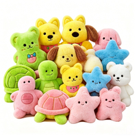 Boneka Plush Kartun Kawaii Grosir Campuran, Mainan Hewan Lucu Isi Dakron, Hadiah Mesin Cakar, OEM ODM Custom, Super Lembut PP