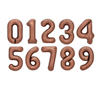 Nouveau design grande taille hélium numéro feuille ballons 32 pouces 40 pouces couleur crème numéro ballon fête décoration photographie accessoires