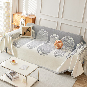 Funda de Sofá Moderna y Sencilla de Chenilla, Antiarañazos para Gatos, Universal para las Cuatro Estaciones, de una Sola Pieza con Patrón Impreso - Product Image 4