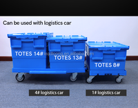 Caisse de transport pliable en plastique HDPE écologique Leadloong avec couvercle intégré pour le stockage logistique, Guangdong