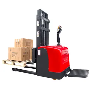 Hot Sale Standing Type 1Ton 1.5Ton 2Ton Full Electric Pallet Stacker Electric Stacker With Pedal