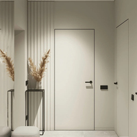 Projet d'usine en Chine Fournisseur en gros Porte intérieure invisible sans cadre en bois Porte cachée commerciale résidentielle