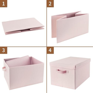 Panier à linge en lin écologique personnalisé avec couvercle, grand panier à linge pliable avec poignées en tissu, pliable, pour vêtements sales, cadeaux de bienvenue - Product Image 4