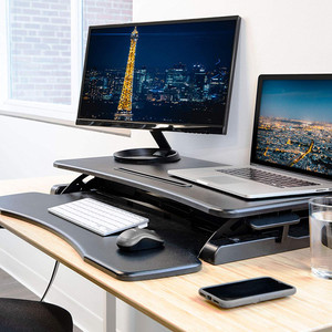 Bureau de travail pliable réglable en hauteur <span class=keywords><strong>Amazon</strong></span>, bureau d'<span class=keywords><strong>ordinateur</strong></span> debout, table pour clavier, ressort à gaz, bureau assis-debout - Product Image 3