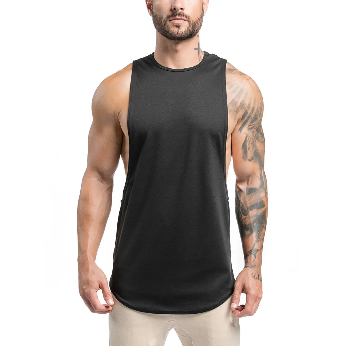 Workout Gym Tank Top Mens Muscle Sleeveless Sportswear Shirt