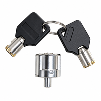 Serrure à cylindre pour armoire électrique, corps en alliage de zinc durable, 2 clés, verrouillage fluide, rotation à 90 degrés