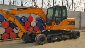 Excavatrice sur chenilles à roues certifiée CE 9 tonnes X9 haute efficacité bon moteur National 3 roulements de boîte de vitesses de pompe à godet d'occasion - Product Image 2