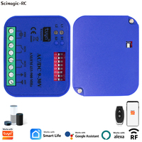 Récepteur d'ouverture de porte de garage WiFi 2CH 433-900MHz AC DC 9-30V, contrôleur de commutateur compatible avec Alexa Google Tuya 8122