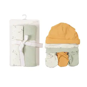 夏季婴儿围兜套装和新面料婴儿毯襁褓