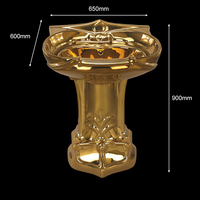 Ensemble de toilettes en céramique dorée de style européen de luxe, WC à deux pièces, lavage à jet d'eau