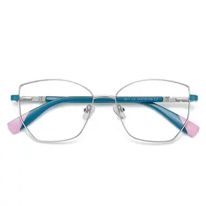 2022 Neu Ankunft Luxus Frühlings scharnier Weiblicher Rahmen Verschreibung pflicht ige Brillen Regenbogen Bunte Brillen gestelle für Frauen