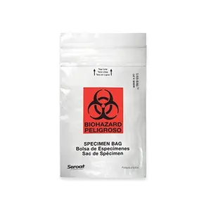 medical autoclavable 6" x 10" 6x9 4 walls disposablebiodegradable lab plastic sample ziplock specimen biohazard bags for china