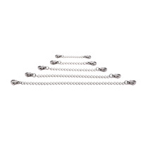 Chaînes d'extension en acier inoxydable Hobbyworker avec fermoirs à homard pour la fabrication de bijoux DIY, colliers et bracelets
