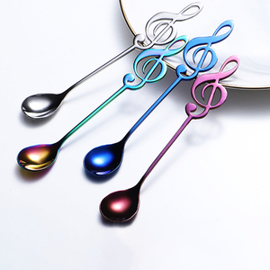 <span class=keywords><strong>Cuchara</strong></span> de café creativa de acero inoxidable, <span class=keywords><strong>cuchara</strong></span> de cóctel musical - Product Image 3