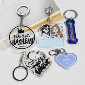 Porte-clés en acrylique personnalisé imprimé style dessin animé Kawaii, breloque en plastique transparent en gros pour anime - Product Image 5