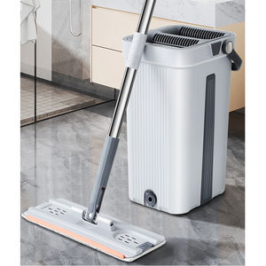 Set Mop Piatto con Secchio per Pulizia Pavimenti Senza Lavaggio a Mano, Rotazione a 360°, Mop Piatto e Secchio per Pulizia Pavimenti - Product Image 1