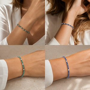 <span class=keywords><strong>Bracciale</strong></span> Tennis Personalizzato Placcato <span class=keywords><strong>Oro</strong></span> 18K con Smeraldi CZ e Chiusura a Scatola per <span class=keywords><strong>Donna</strong></span>, Produttore di Gioielli OEM ODM in Argento 925 e Ottone - Product Image 6